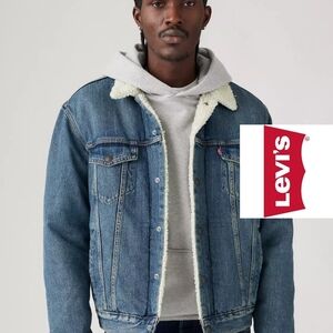 Levi's Blue Denim Jacket with Sherpa Lining